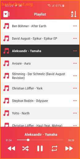 Moby Music Player screenshot