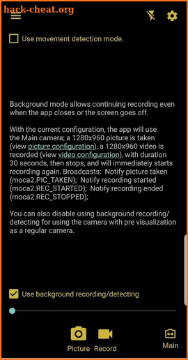 MoCa2 - Motion Detection Recorder and Dashcam screenshot