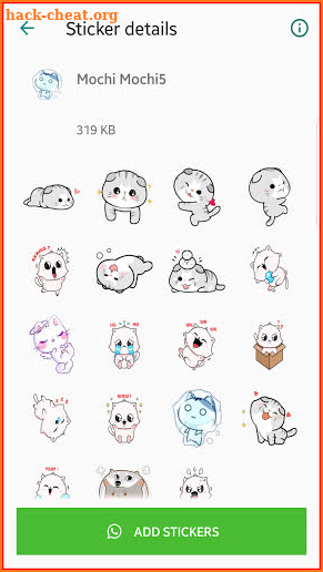 Mochi Peach Cat Stickers for WAStickerApps😍 screenshot