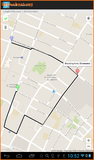 Mock Locations (fake GPS path) screenshot
