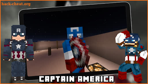 Mod Captain America SuperHero Minecraft screenshot