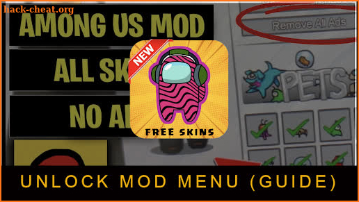 Mod for among us, Free skins menu(guide) screenshot