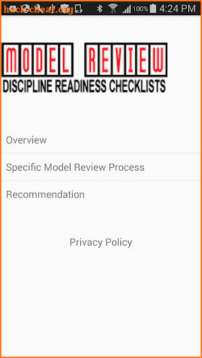 Model Review Process screenshot