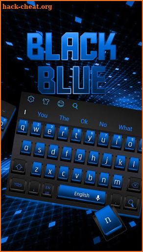 Modern Black Blue Keyboard screenshot