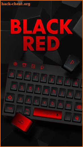 Modern Black Red Keyboard screenshot