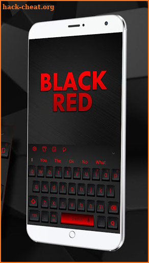 Modern Black Red Keyboard screenshot