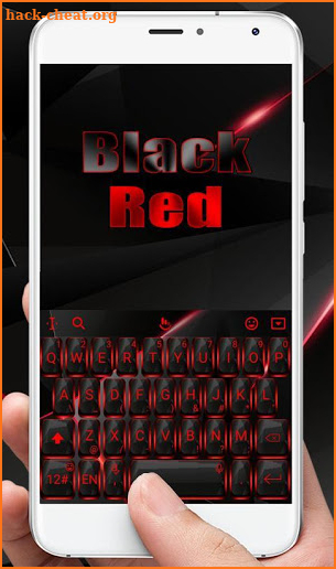Modern Black Red Light Keyboard Theme screenshot