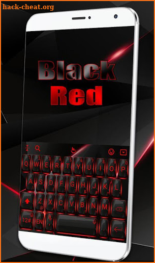 Modern Black Red Light Keyboard Theme screenshot