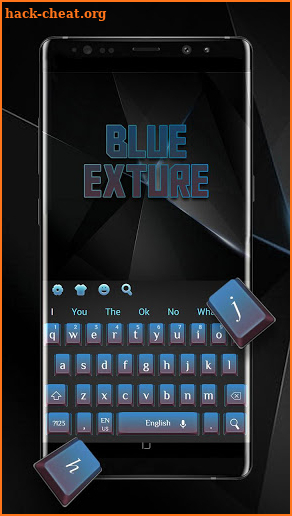 Modern Blue Texture Keyboard screenshot