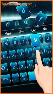 Modern Cool Blue Keyboard screenshot