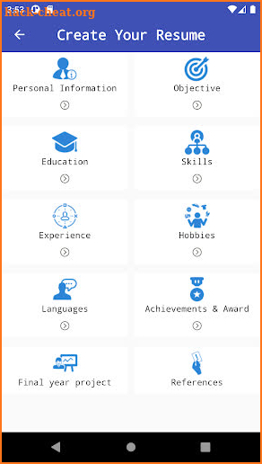 Modern CV template screenshot
