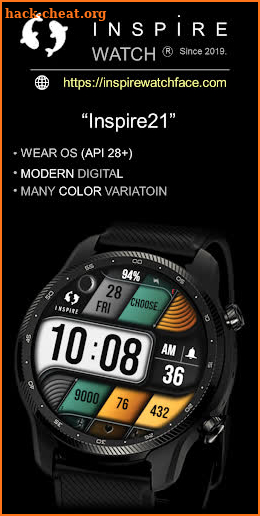 Modern Digital Watch Face IN21 screenshot