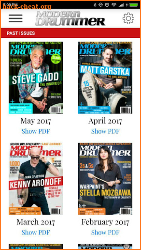 Modern Drummer Magazine screenshot