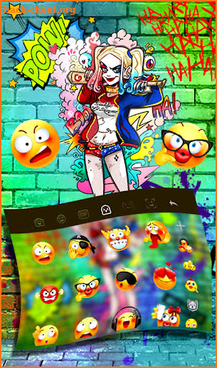 Modern Joker Girl Graffiti Keyboard screenshot