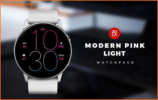 Modern Pink Light Watch Face screenshot