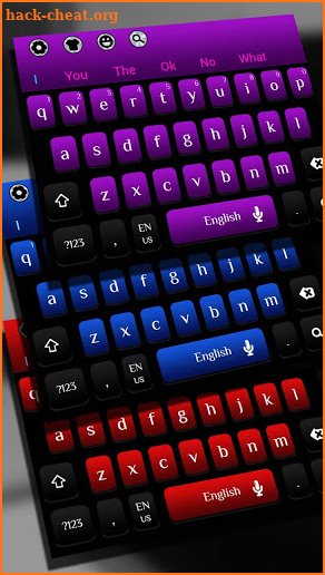 Modern Stylish Purple Black Fusion Keyboard screenshot