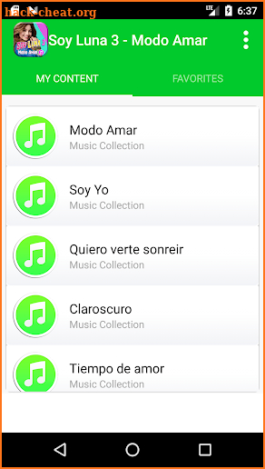 Modo Amar Musica - Soy Luna 3 screenshot