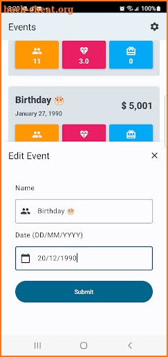 Moi App (Gift Register) screenshot