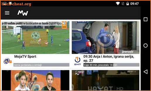 Moja webTV screenshot