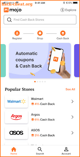 MoJo: Automatic Coupons & Cash Back screenshot