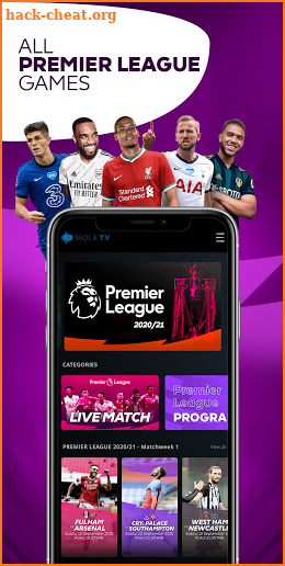 Mola TV - Broadcaster Resmi Liga Inggris 2019-2022 screenshot