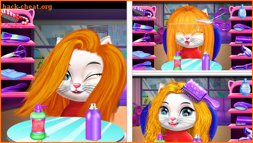 Mommy & Twins Baby kitty Hairdresser Beauty Salon screenshot