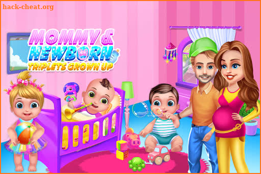 Mommy Daddy & Newborn Triplets Grown Up Nursery screenshot