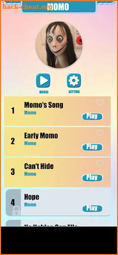 Momo Scary Music Tiles Game screenshot
