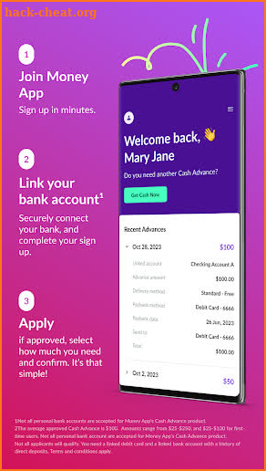 Money App - Cash Advance screenshot
