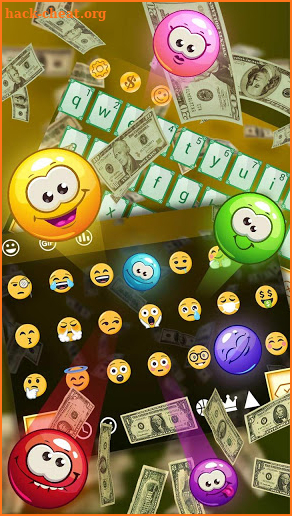 Money Green and Gold Dollars USA Keyboard Theme screenshot