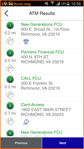 MoneyPass® Network ATM Locator screenshot