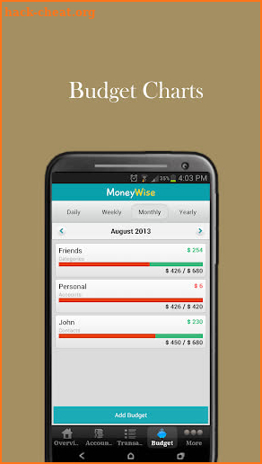 MoneyWise Home Budget Expenses screenshot
