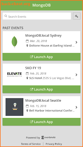 MongoDB Events screenshot