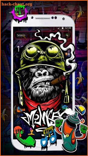 Monkey Graffiti Theme screenshot