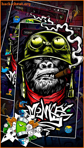 Monkey Graffiti Theme screenshot