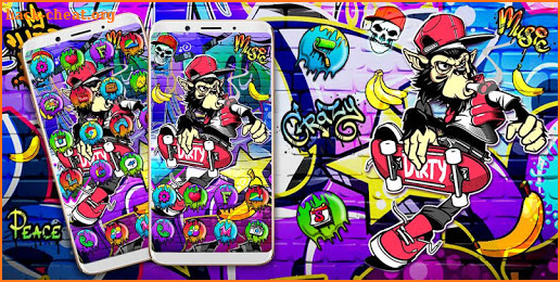 Monkey Graffiti Themes HD Wallpapers screenshot