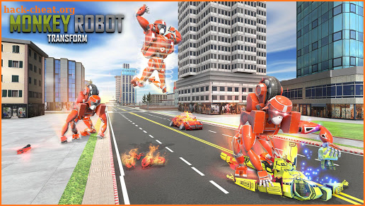 Monkey Robot Bike Transformation-Grand Robot Games screenshot