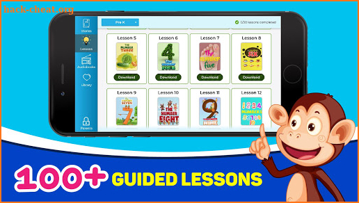 Monkey Stories: books, reading games for kids screenshot