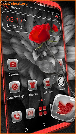 Monochrome Flower Launcher Theme screenshot