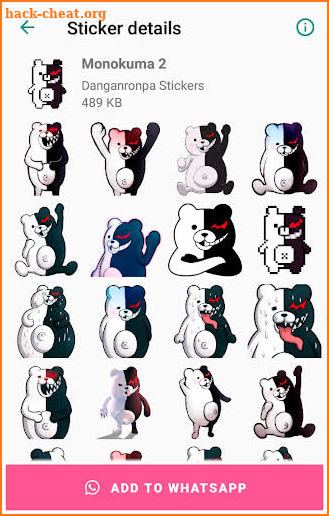 Monokuma Danganronpa Stickers for WhatsApp screenshot