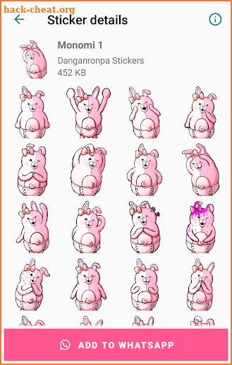Monokuma Danganronpa Stickers for WhatsApp screenshot