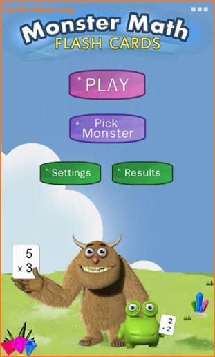 Monster Math Flash Cards screenshot