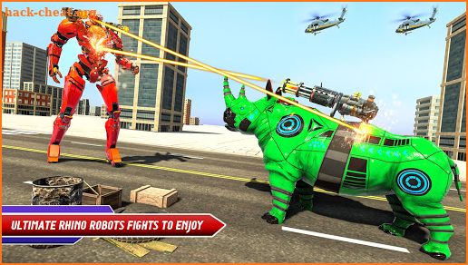 Monster Truck Robot Wars Games Rhino Robot Game screenshot