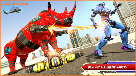 Monster Truck Robot Wars Games Rhino Robot Game screenshot