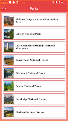 Montana National and State Parks screenshot