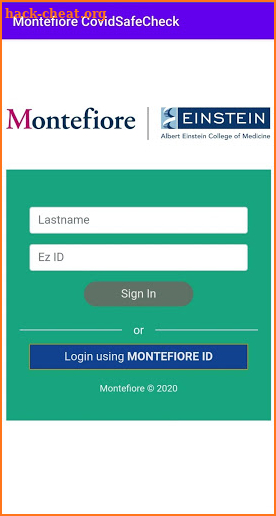 Montefiore SafeCheck screenshot