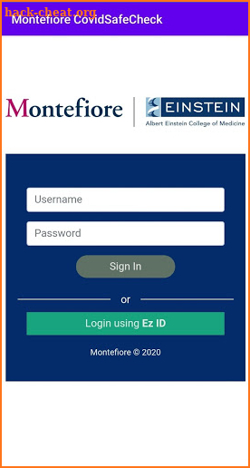 Montefiore SafeCheck screenshot