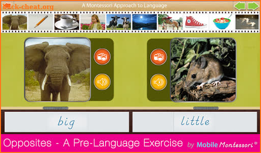 Montessori Language- Opposites screenshot