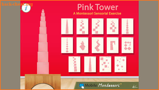 Montessori Pink Tower - Pre-Math Exercises screenshot