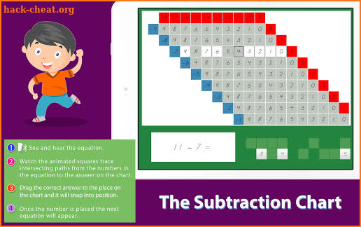 Montessori Subtraction Charts - Elementary Math screenshot